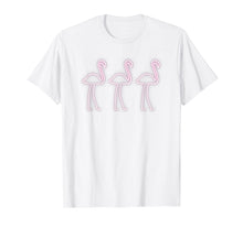 Load image into Gallery viewer, 80's Retro Neon Sign Pink Flamingo Bird Pool Party Shirt
