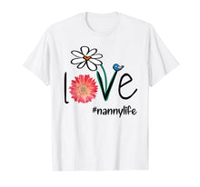 Load image into Gallery viewer, Mom Love Nanny Life #Mimilife Heart Floral Gift T-Shirt
