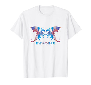 Fractal Fantasy Dragons - Imagine - T-Shirt