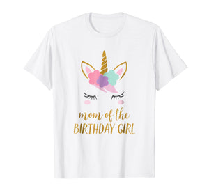 Mom of the Birthday Girl T-Shirt, Mom Birthday Party Shirt