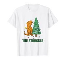 Load image into Gallery viewer, T-Rex funny Christmas or Xmas shirt the struggle
