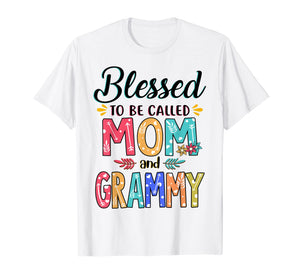 Blessed To Be Called Mom And Grammy Flower T-Shirt T-Shirt