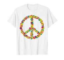 Load image into Gallery viewer, Peace Sign TShirt Love flower Retro Gift 50s 60s 70s 80s 90s
