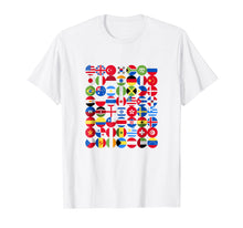 Load image into Gallery viewer, International World Flags T-shirt Flags World Map
