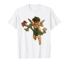 Load image into Gallery viewer, Angelic vintage cherub &amp; flowers T-shirt
