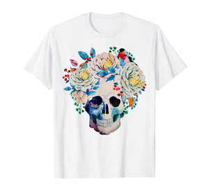 Floral Skull T Shirt Women Graphic Tshirt Women Men Kids
