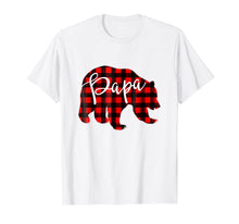 Load image into Gallery viewer, Mens Red Plaid Papa Bear Shirt Matching Pajama Family Buffalo Dad
