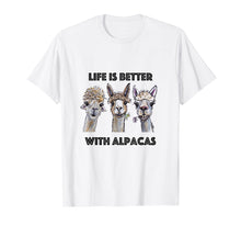 Load image into Gallery viewer, Life is Better with Alpacas Shirt, Alpaca Lover Shirt
