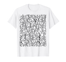 Load image into Gallery viewer, Elios Shirt Faces in Black Ink Hand Drawn Art
