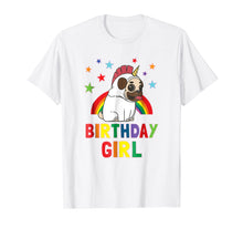 Load image into Gallery viewer, Girl Birthday Unicorn Pug B-day Party Kids T-Shirt Gift Idea
