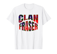 Load image into Gallery viewer, Fraser Clan Kilt Tartan T-Shirt Namesake Scotland gift Tee

