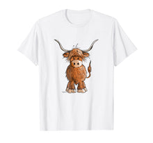 Load image into Gallery viewer, Cute Hairy Scottish Highland Cow T-Shirt For Women Men Kids
