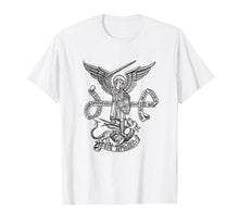 Load image into Gallery viewer, Saint St Michael Catholic Archangel Angel T-Shirt
