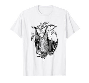 Bat T-Shirt Bat Hanging Upside Down Animal Wildlife Nature