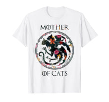 Load image into Gallery viewer, Mother of Cats Floral Tshirt - Funny Cat Lover Tee Shirt
