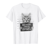 Load image into Gallery viewer, Bad Kitty Cat Police Line Up Funny Cats T-shirt Unisex
