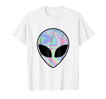 Load image into Gallery viewer, Alien Head Holographic Party Rave Trippy Shirt, men women
