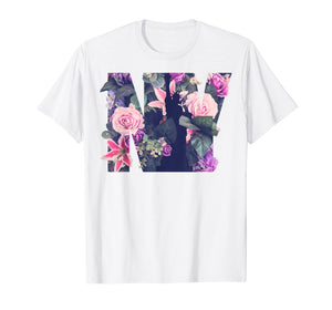 Floral New York City T-shirt, Urban NYC Floral T-shirt