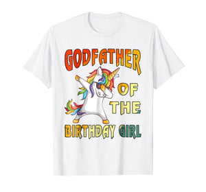 2018-Men-Women- GODFATHER of the Unicorn Birthday Girl T-Shi