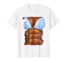 Load image into Gallery viewer, Fake Abs T Shirt Funny Bikini Body Muscle Six Pack 3D

