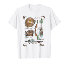 Load image into Gallery viewer, Zelda Breath Of The Wild Link Inventory Graphic T-Shirt

