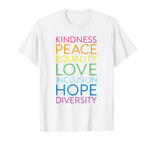 Load image into Gallery viewer, Peace Love Inclusion Equality Diversity Human Rights T-Shirt-173051
