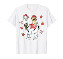 Load image into Gallery viewer, Christmas Pug Tshirt Llama Dog Merry Christmas Alpaca T-Shirt
