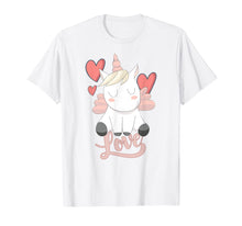Load image into Gallery viewer, Unicorn Love Heart Valentine&#39;s Day Shirt for Women Girls T-Shirt-792655
