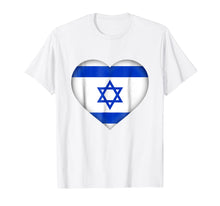 Load image into Gallery viewer, I Love Israel T-Shirt | Israeli Flag Heart Outfit-1200028
