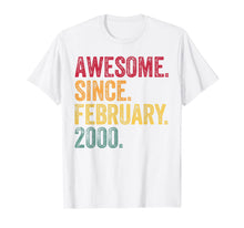 Load image into Gallery viewer, 20 Years Old Awesome Since February 2000 20th Birthday Gift T-Shirt-1129614
