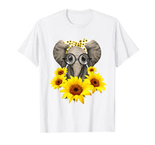 Load image into Gallery viewer, Elephant Sunflower Cute Elephant Love Sunflower T-Shirt-112569
