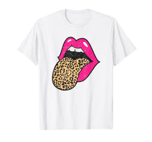 Load image into Gallery viewer, Hot Pink Lips Leopard Tongue Trendy Cheetah Animal Print T-Shirt-393349
