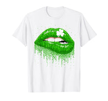 Load image into Gallery viewer, Green Lips Biting Sexy Irish Costume Shirt St Patricks Day T-Shirt-97847
