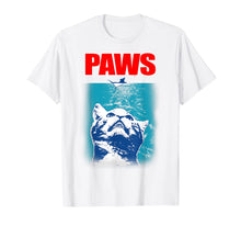 Load image into Gallery viewer, Funny Tee Paws Parody Tees for Cat Kitten Shark &amp; Cat Lovers T-Shirt

