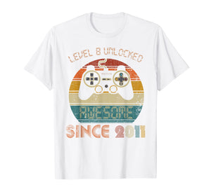 Video Game 8th Birthday Shirt Gamer Kids Youth 8 Years Old T-Shirt