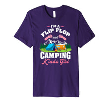 Load image into Gallery viewer, Flip Flop &amp; Camping kinda Girl T-Shirt - Camper Shirt Gift
