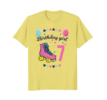 Load image into Gallery viewer, Birthday Girl 7 Roller Skates Kids Birthday T-shirt
