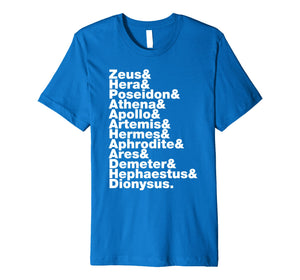 Greek Gods Shirt Helvetica List Shirt Mythology Gift
