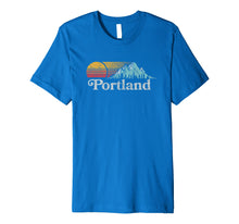 Load image into Gallery viewer, Portland, Oregon Vintage Mountain Sunset 80s Retro Tee
