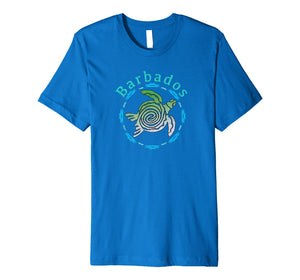 Barbados T-Shirt Vintage Tribal Turtle Gift Premium T-Shirt