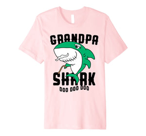 Grandpa Shark T Shirt Dad Grandfather Halloween Christmas