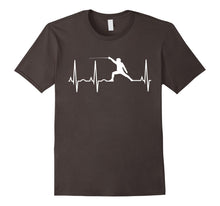 Load image into Gallery viewer, Fencing Heartbeat Shirt for Fencers - Foil Epee Saber Tee
