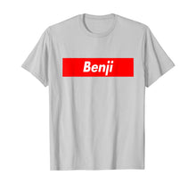 Load image into Gallery viewer, Benji Name Red Box Logo Family Reunion Funny T-Shirt
