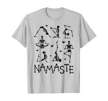 Load image into Gallery viewer, Funny Skeleton With Yoga Namaste Halloween Costume T-Shirt
