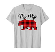 Load image into Gallery viewer, Red Plaid Pop Pop Bear Matching Pajama Family Buffalo Mom T-Shirt
