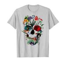 Load image into Gallery viewer, Flower skull tree skull floral skull woman t-shirt
