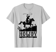 Load image into Gallery viewer, Howdy Fun Cowboy Riding Horse T-Shirt
