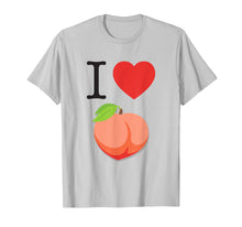 Load image into Gallery viewer, I Love Ass Tee Peach Slut Emoji Funny Big Butts T-Shirt
