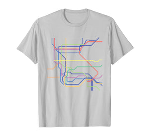 Minimalist New York City Underground Metro Map T-shirt
