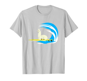 LLama Animal Surfer T-Shirt Men Women Kids